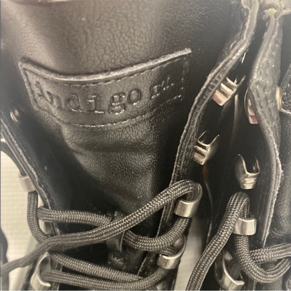 Indigo Black Lace-up Combat Boots • Utility Military Ankle Boots • Women’s 6.5 - Picture 2 of 8